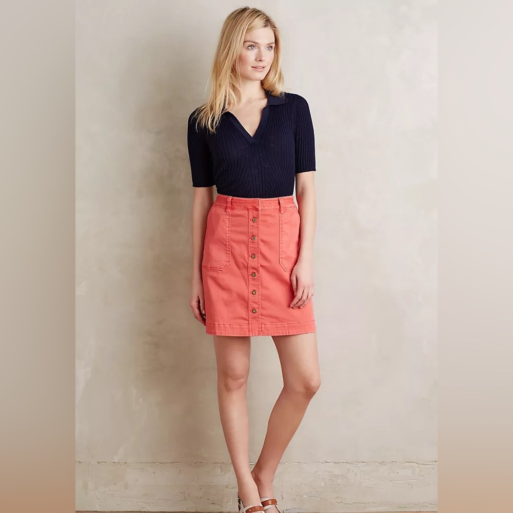 Pilcro and the Letterpress Chino Skirt